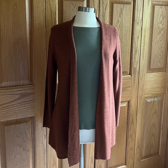 EILEEN FISHER - No-Close Fine Merino Links Long Cardigan -- NEW with Tag - Picture 9 of 13